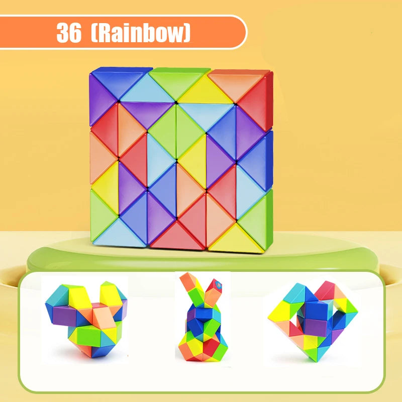 Colored Magic Cube Toys Magic Rule Snake