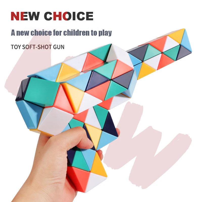 Colored Magic Cube Toys Magic Rule Snake
