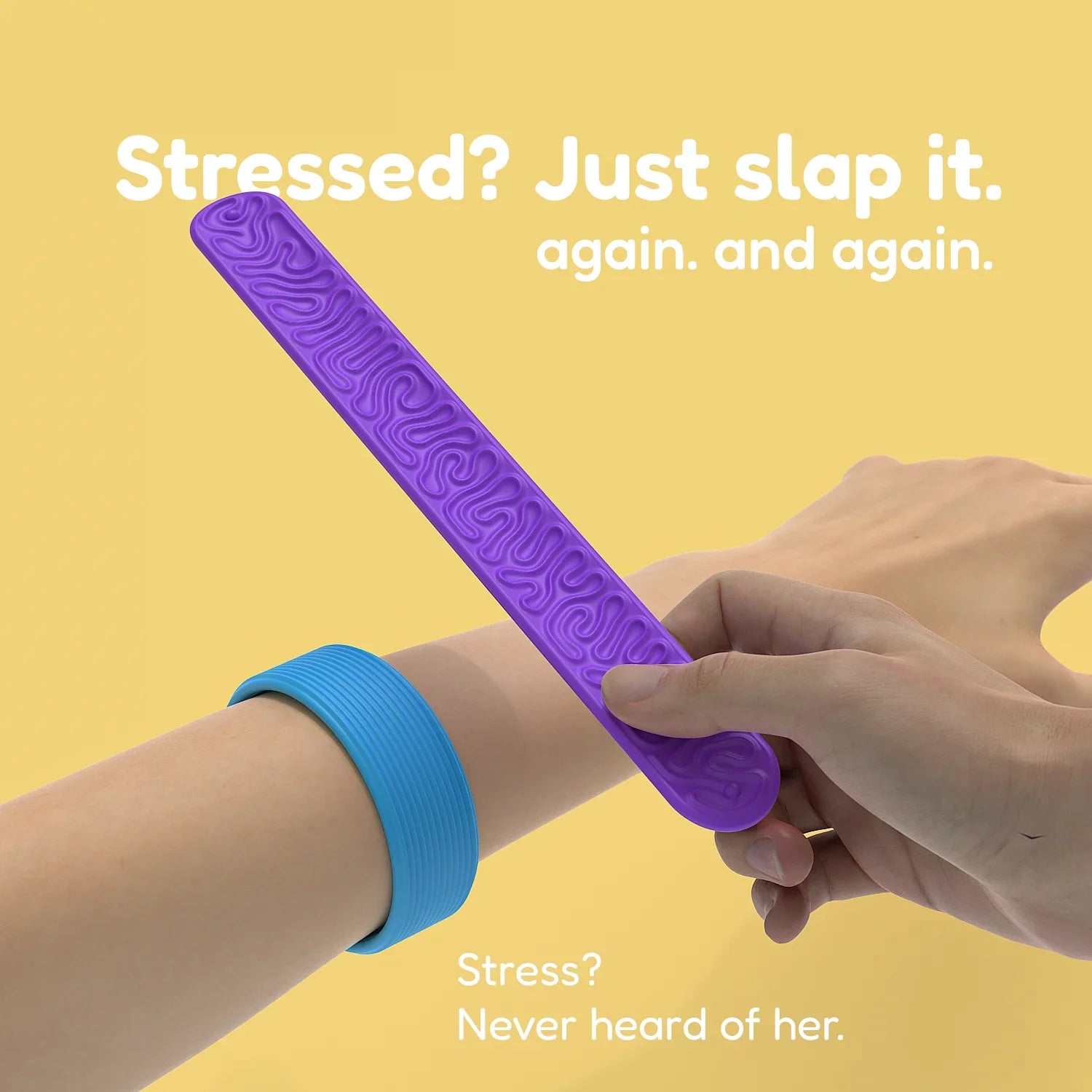 6 Pcs Calming Sensory Slap Bracelets.