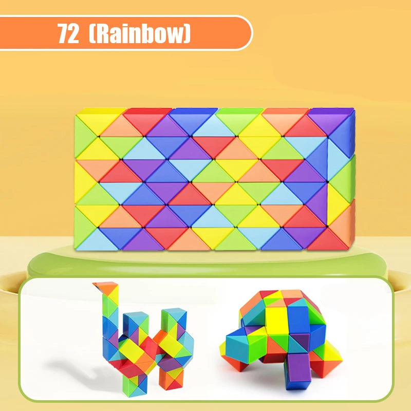 Colored Magic Cube Toys Magic Rule Snake