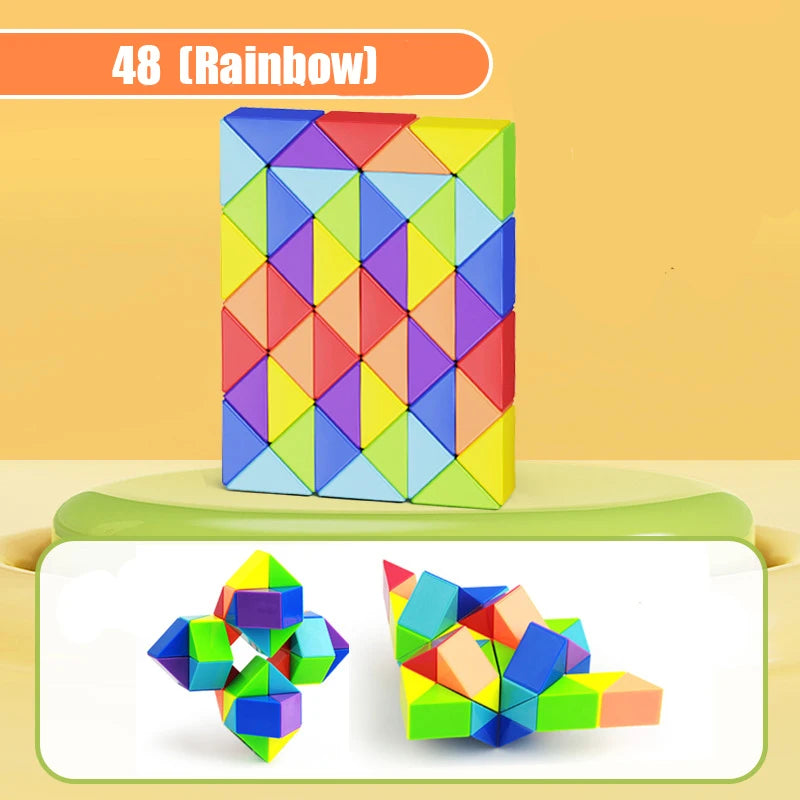 Colored Magic Cube Toys Magic Rule Snake