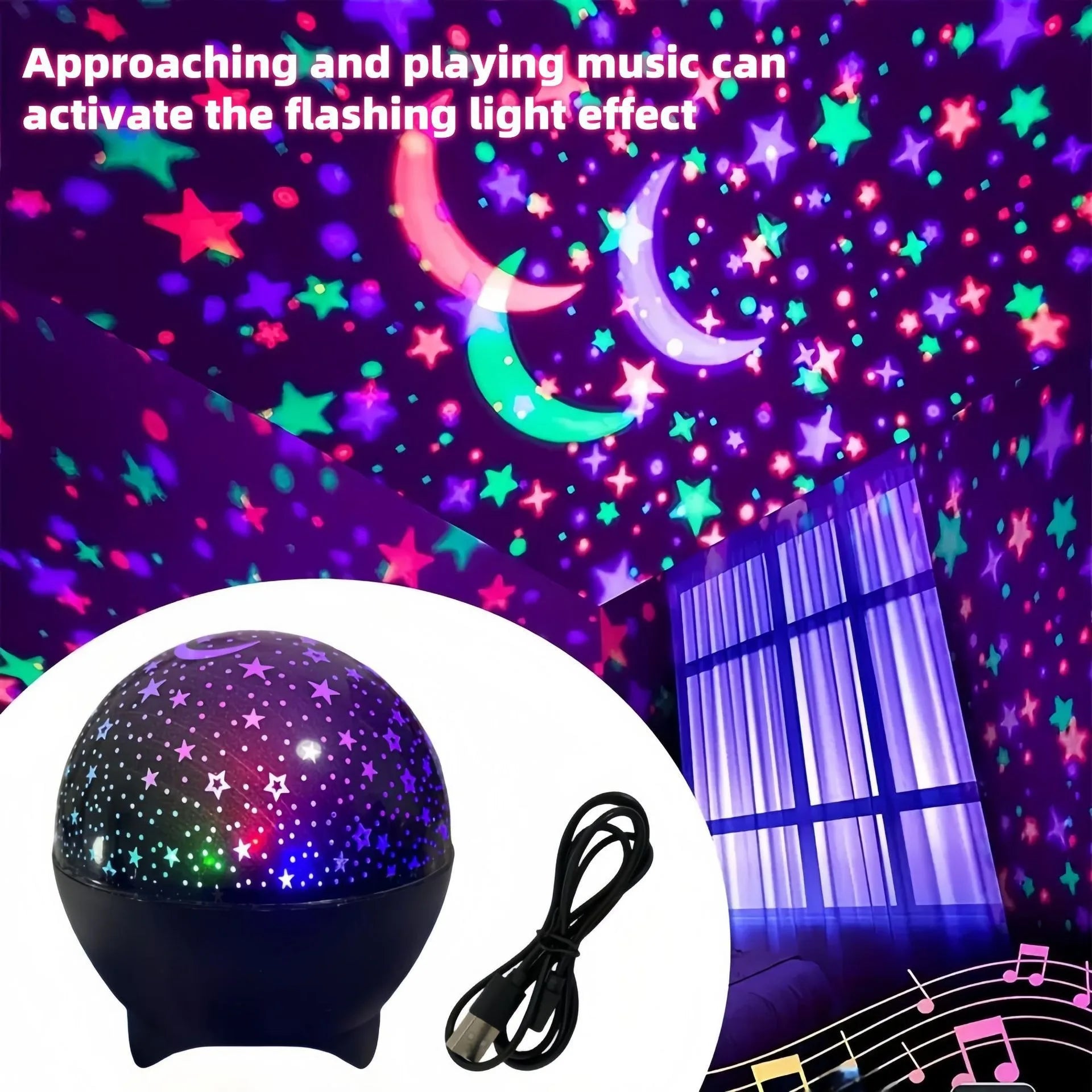 Light Starry Moon Galaxy Projector