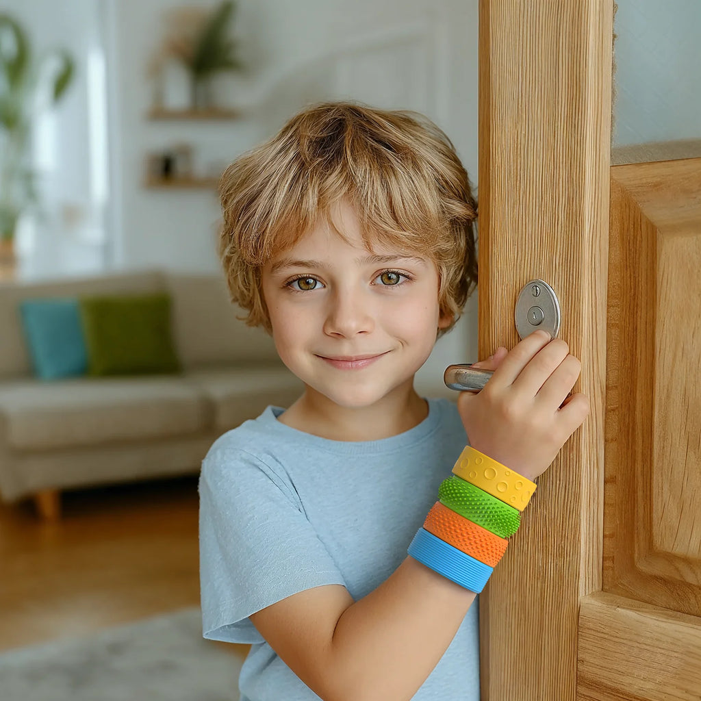 6 Pcs Calming Sensory Slap Bracelets.