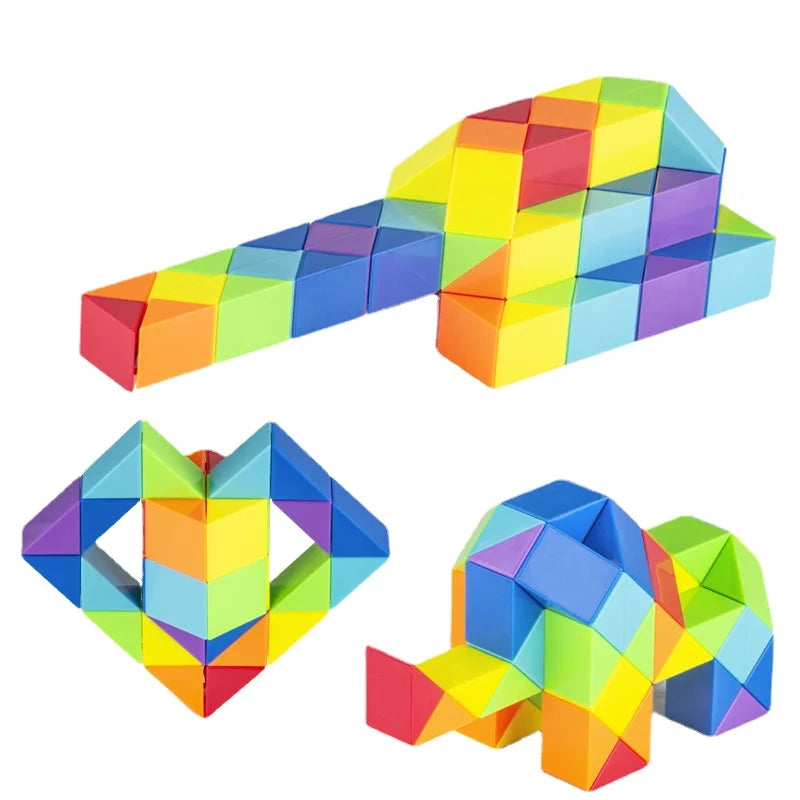 Colored Magic Cube Toys Magic Rule Snake