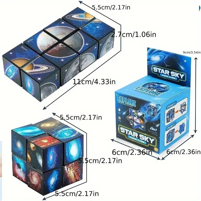 2 in 1 Star Sky Cube Magic Cube