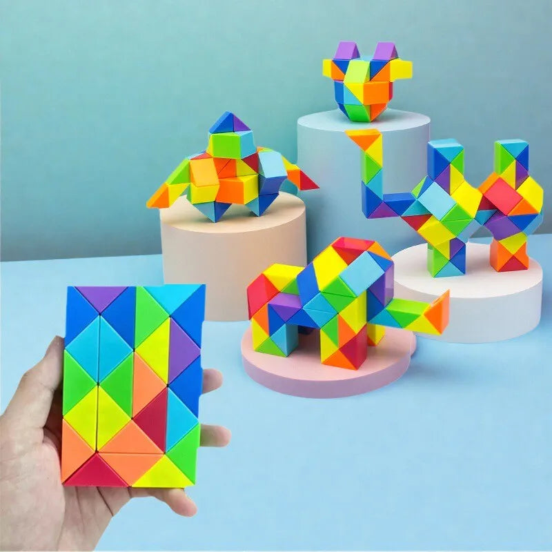 Colored Magic Cube Toys Magic Rule Snake