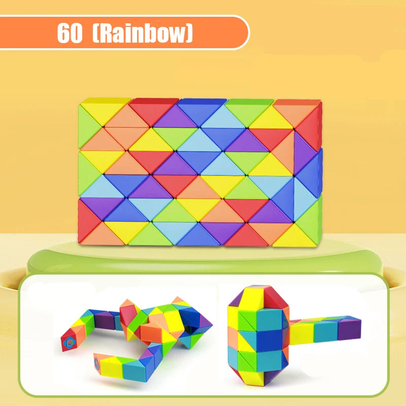 Colored Magic Cube Toys Magic Rule Snake