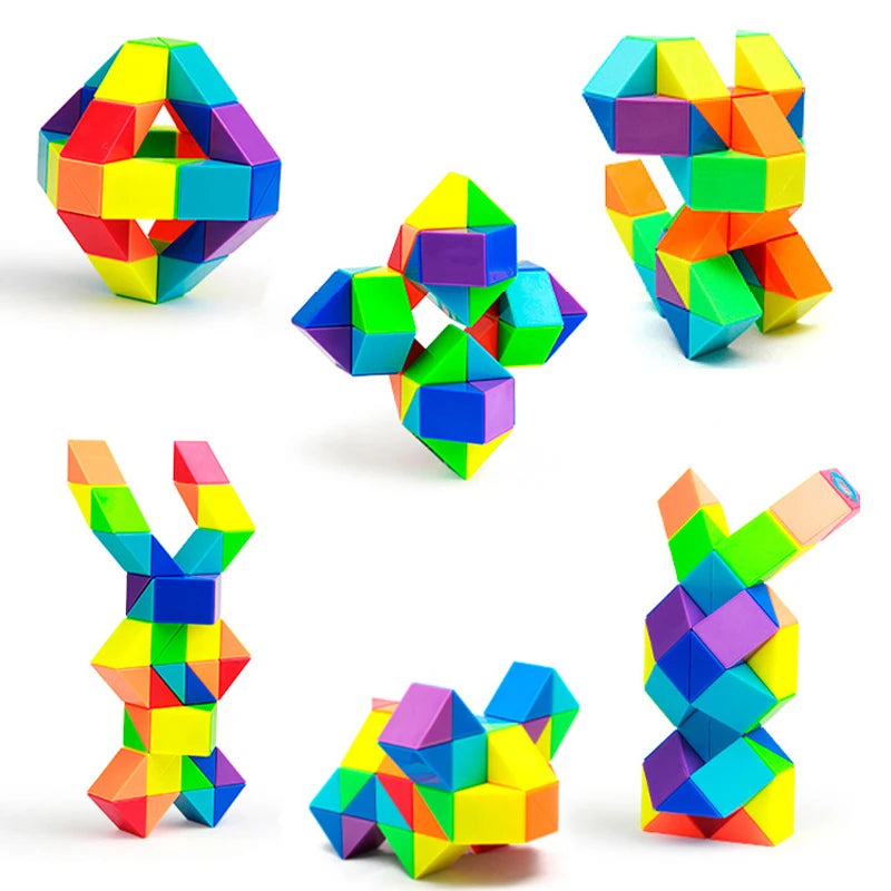 Colored Magic Cube Toys Magic Rule Snake