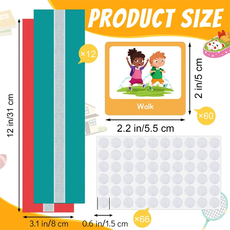 60 Cards Visual Daily Schedule Chart for Kids With Autism